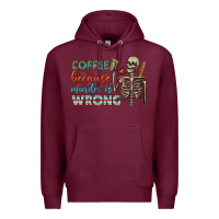 Burgundy coffee because murder is wrong bbs Premium Hoodie - BundleAndBundleShop