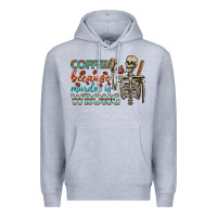 Heather Grey coffee because murder is wrong bbs Premium Hoodie - BundleAndBundleShop