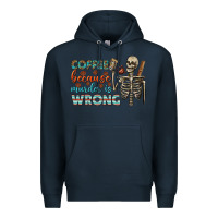 Navy coffee because murder is wrong bbs Premium Hoodie - BundleAndBundleShop