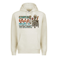 Oatmeal Heather coffee because murder is wrong bbs Premium Hoodie - BundleAndBundleShop