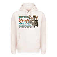 Pale Pink coffee because murder is wrong bbs Premium Hoodie - BundleAndBundleShop
