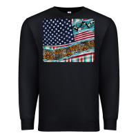 Black American Flag Mouse Pad Premium Sweatshirt - CowhideDigitalArt