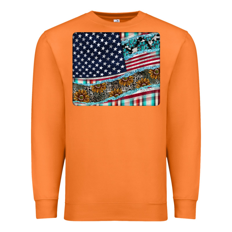 American Flag Mouse Pad Premium Sweatshirt by CowhideDigitalArt | Teevron
