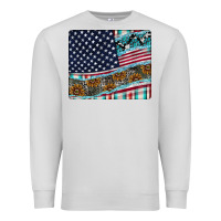 Dove Grey American Flag Mouse Pad Premium Sweatshirt - CowhideDigitalArt