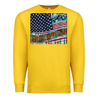 Lemon American Flag Mouse Pad Premium Sweatshirt - CowhideDigitalArt