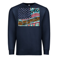 Navy American Flag Mouse Pad Premium Sweatshirt - CowhideDigitalArt