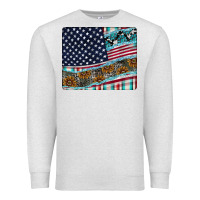 Oatmeal Heather American Flag Mouse Pad Premium Sweatshirt - CowhideDigitalArt