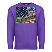 Purple American Flag Mouse Pad Premium Sweatshirt - CowhideDigitalArt