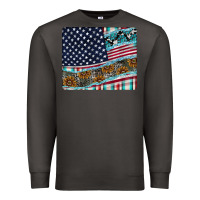 Smoke American Flag Mouse Pad Premium Sweatshirt - CowhideDigitalArt
