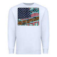 White American Flag Mouse Pad Premium Sweatshirt - CowhideDigitalArt