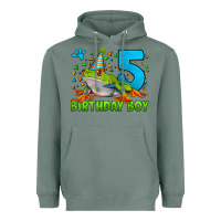 Birthday Boy Frog Age 5 Heavyweight Hoodie | Teevron