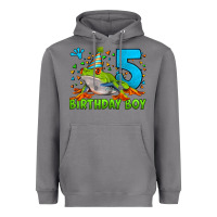 Storm Birthday Boy Frog Age 5 Heavyweight Hoodie - LillyAllenDesigns