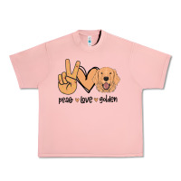 Salmon Peace Love Golden Urban Heavy Tee - Bettercallsaul