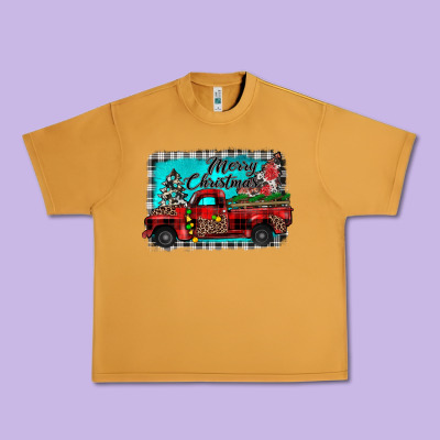 Truck Merry Christmas Urban Heavy Tee Designed By Jahusdesignshop