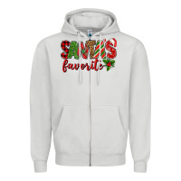Dove Grey Santa's Favorite Zipper Hoodie - BundleAndBundleShop