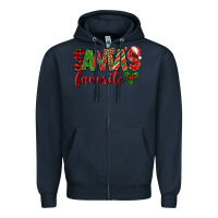 Navy Santa's Favorite Zipper Hoodie - BundleAndBundleShop