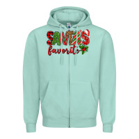 Santa's Favorite Zipper Hoodie | Teevron