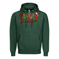 Sports Green Santa's Favorite Zipper Hoodie - BundleAndBundleShop