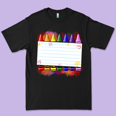 Crayons Add Your Text Premium Tee Designed By Nancycooperartshop