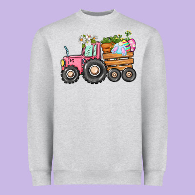 Easter Bunny Tractor Heavyweight Sweatshirt Designed By Cowgirlartshop