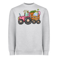 Heather Grey Easter bunny tractor Heavyweight Sweatshirt - CowGirlArtShop