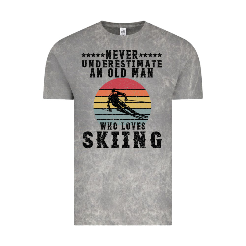 Never Underestimate An Old Man Who Loves Skiing Vintage Tee by Bettercallsaul | Teevron