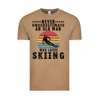 Vintage Coffee Never Underestimate An Old Man Who Loves Skiing Vintage Tee - Bettercallsaul