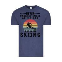 Vintage Denim Never Underestimate An Old Man Who Loves Skiing Vintage Tee - Bettercallsaul