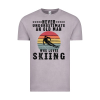 Vintage Zinc Never Underestimate An Old Man Who Loves Skiing Vintage Tee - Bettercallsaul