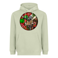 Moose Buck Deer Christmas Heavyweight Hoodie | Teevron