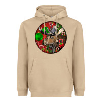 Mushroom moose buck deer christmas Heavyweight Hoodie - LillyAllenDesigns