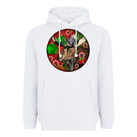 White moose buck deer christmas Heavyweight Hoodie - LillyAllenDesigns