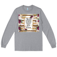 Heather Grey mother's day she is inspiring fearless selfless strong love wilse mom  Long Sleeve Tee - TumblerDesignByShophia