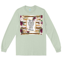 Matcha mother's day she is inspiring fearless selfless strong love wilse mom  Long Sleeve Tee - TumblerDesignByShophia