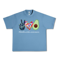Pebble Blue PEACE LOVE AVOCADOS Urban Heavy Tee - Bettercallsaul