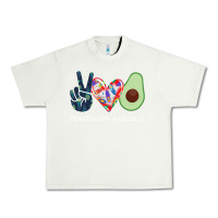Pistachio PEACE LOVE AVOCADOS Urban Heavy Tee - Bettercallsaul