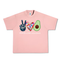 Salmon PEACE LOVE AVOCADOS Urban Heavy Tee - Bettercallsaul