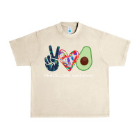 Sandshell PEACE LOVE AVOCADOS Urban Heavy Tee - Bettercallsaul