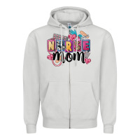 Dove Grey nurse mom Zipper Hoodie - FaDigitalArtStudio