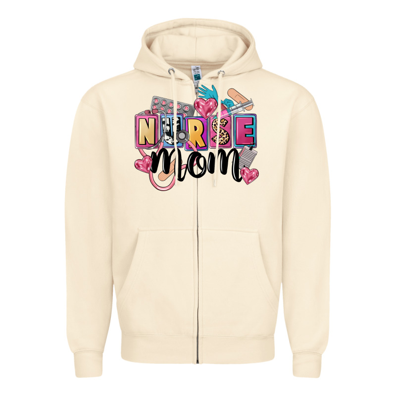 Nurse Mom Zipper Hoodie by FaDigitalArtStudio | Teevron