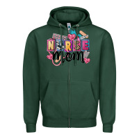 Sports Green nurse mom Zipper Hoodie - FaDigitalArtStudio