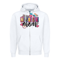 White nurse mom Zipper Hoodie - FaDigitalArtStudio