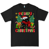 Black meowy christmas black cat Premium Tee - MaliasSmallBusiness