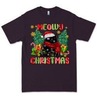 Plum meowy christmas black cat Premium Tee - MaliasSmallBusiness