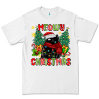 White meowy christmas black cat Premium Tee - MaliasSmallBusiness