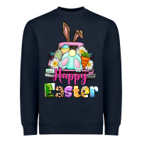 Navy Bunny Happy Easter truck Heavyweight Sweatshirt - CowGirlArtShop