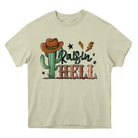 Mossy raisin hell cowboy cactus Heavy Core Tee - MaliasSmallBusiness