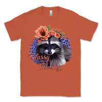 Copper Classy But a Little Thrashy Raccoon with Flowers Classic Tee - Bettercallsaul