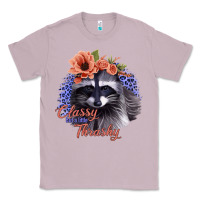 Lilac Classy But a Little Thrashy Raccoon with Flowers Classic Tee - Bettercallsaul