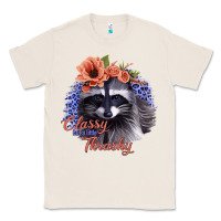 Natural Classy But a Little Thrashy Raccoon with Flowers Classic Tee - Bettercallsaul
